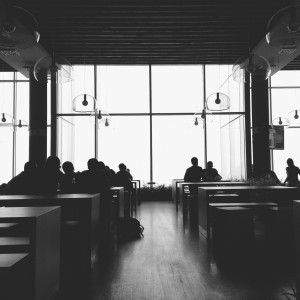 restaurant-eating-bw-highres